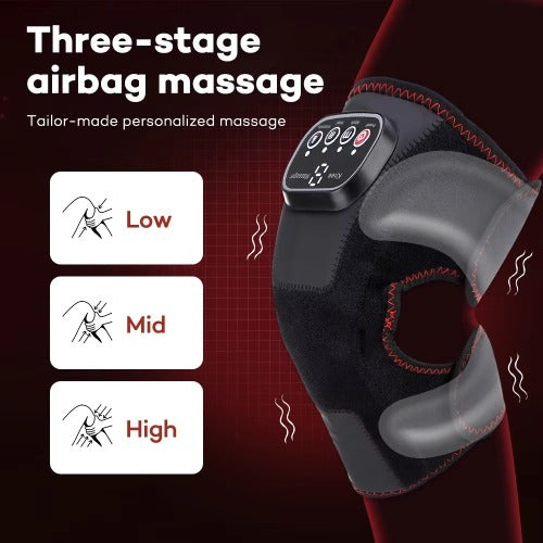 Wireless Heated Knee Massager with Air Pressure Compression