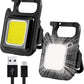 COB LED Rechargeable Keychain Flashlight 800 Lumens