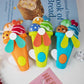 Hand Pressure Mini Fan for Kids, Cute Ice Cream Shape