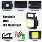 COB LED Rechargeable Keychain Flashlight 800 Lumens