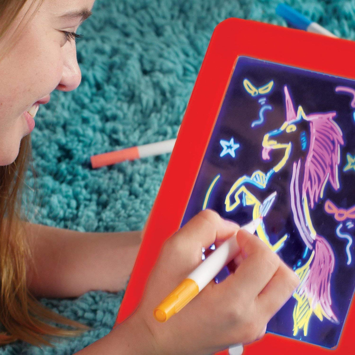 Kids Learning Magic Drawing Pad with LED Light Board