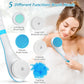Electric Body Brush with Long Handle, Rechargeable Shower Back Scrubber