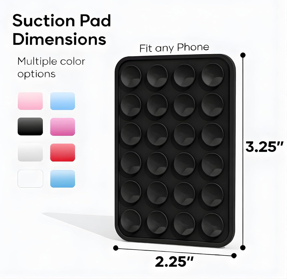 Suction Phone Case Mount with Sticky Grip