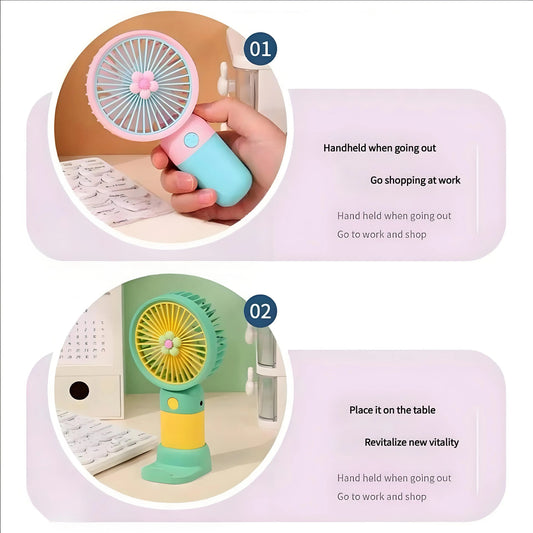 Portable Rechargeable Mini Table Fan for Home & Office