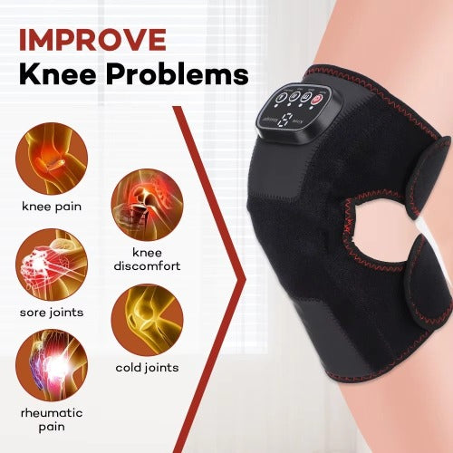Wireless Heated Knee Massager with Air Pressure Compression