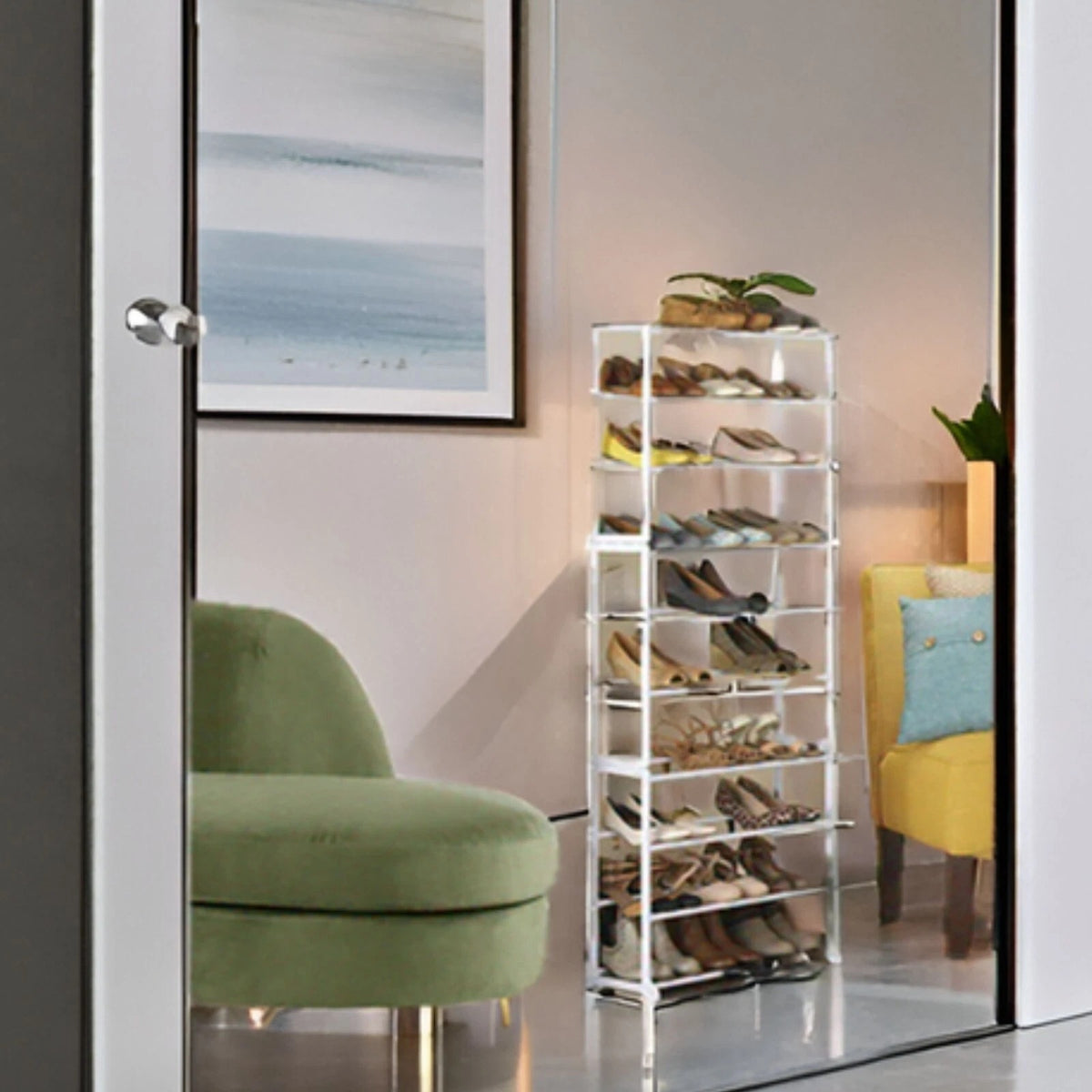 10-Tier Tall Shoe Rack Storage Organizer