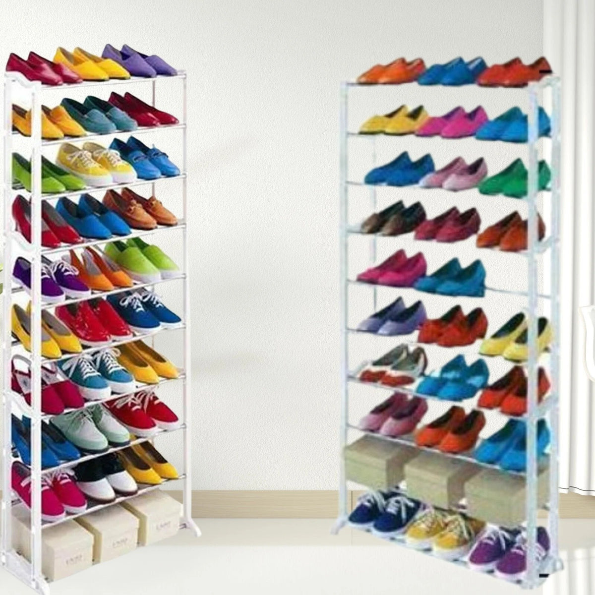 10-Tier Tall Shoe Rack Storage Organizer