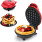 Mini Waffle Maker with Non-Stick Cooking Plates