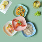 Square Plastic Dinner Plate Set with Storage Stand