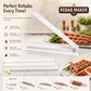 Manual Kebab Maker Skewer Press Mold for Long Skewers