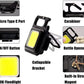 COB LED Rechargeable Keychain Flashlight 800 Lumens