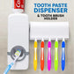Wall Mounted Toothpaste Dispenser and Toothbrush Holder