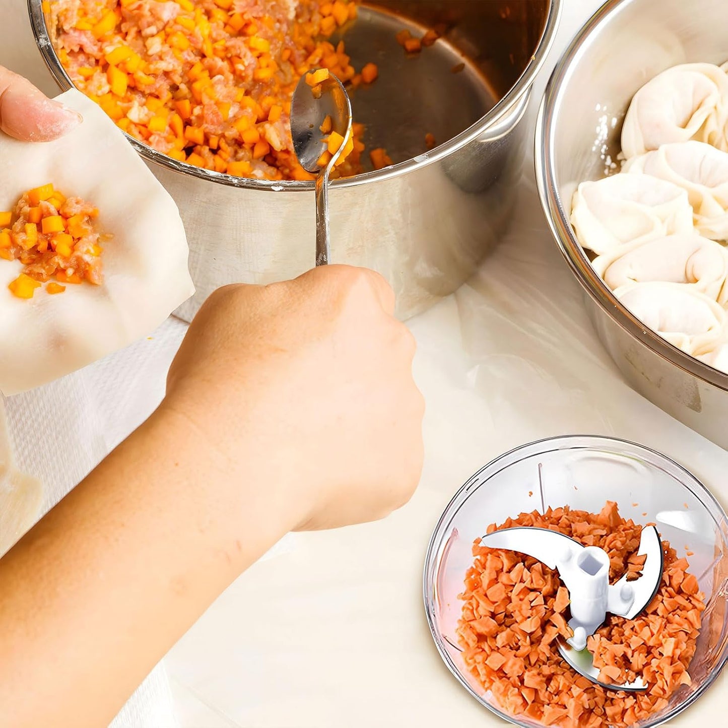 Manual Hand Pull Vegetable Chopper and Food Processor