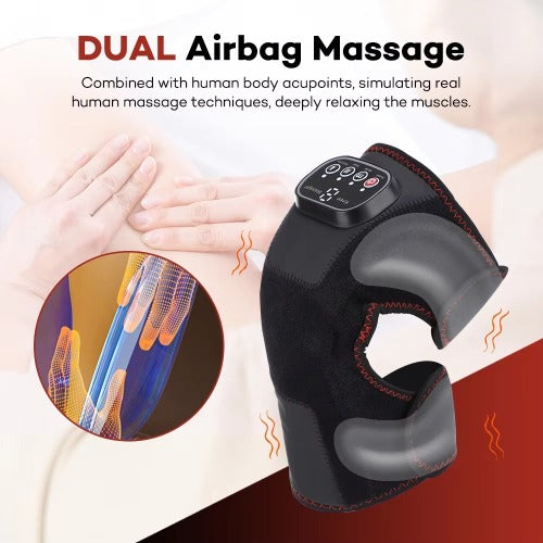 Wireless Heated Knee Massager with Air Pressure Compression