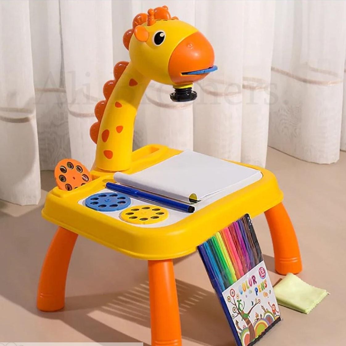 LED Drawing Projector Table for Kids, Projection Painting Board with Erasable Drawing Surface